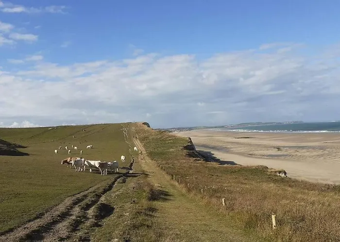 La cabane du sentier, logement original en bois et sur pilotis avec beau jardin et très proche de la mer